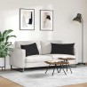Coussins de canapé 2 pcs Noir 80 x 40 cm tissu 521664521664