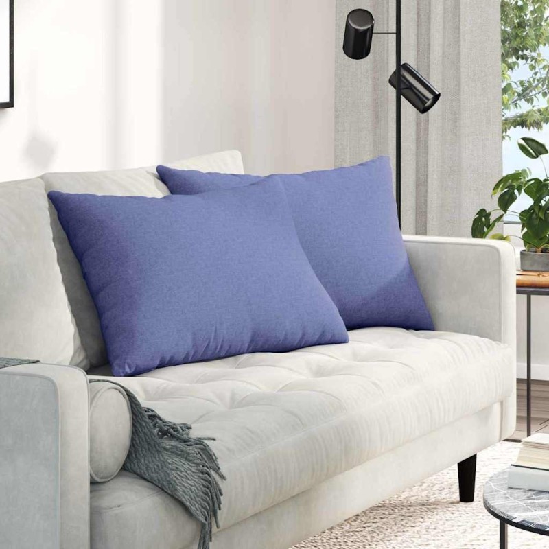 Coussins de canapé 2 pcs Bleu denim 70 x 50 cm tissu 521665521665