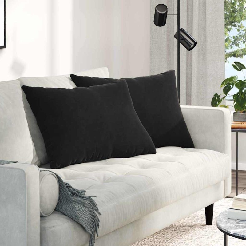 Coussins de canapé 2 pcs Noir 70 x 50 cm 521667521667