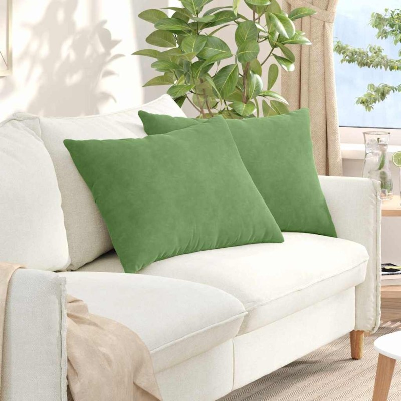 Coussins de canapé 2 pcs Vert clair 70 x 50 cm 521669521669