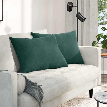 Coussins de canapé 2 pcs Vert foncé 70 x 50 cm 521670521670