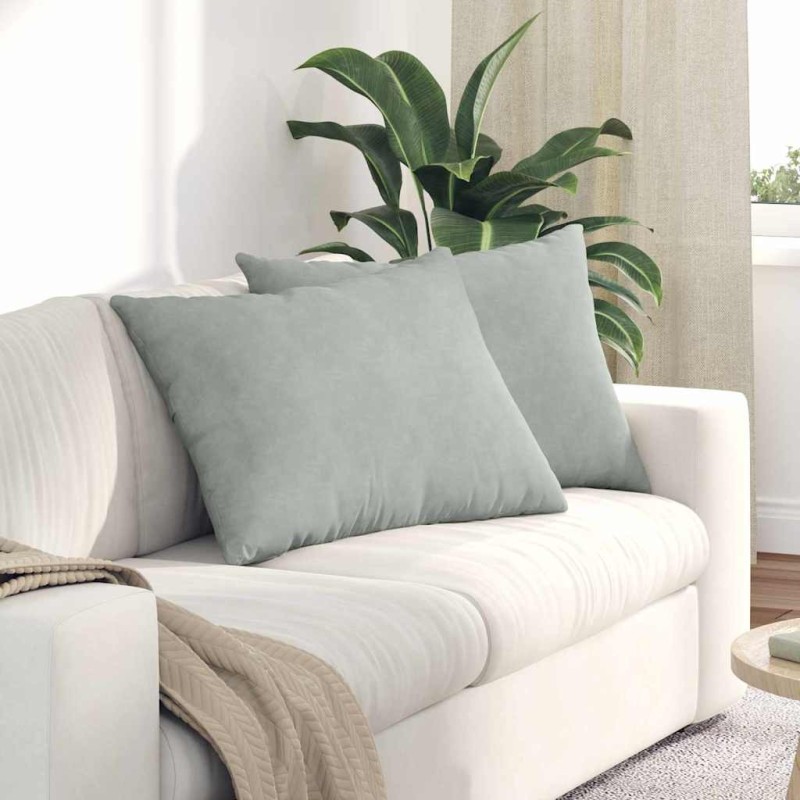 Coussins de canapé 2 pcs Gris clair 70 x 50 cm 521672521672