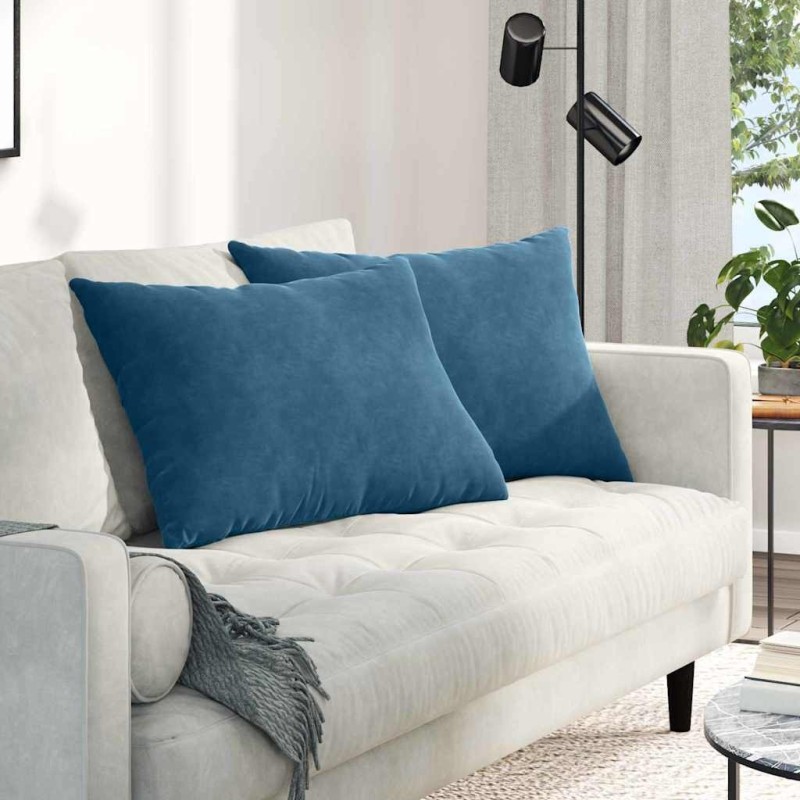 Coussins de canapé 2 pcs Bleu 70 x 50 cm 521673521673