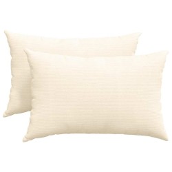 Coussins de canapé 2 pcs Crème 60 x 40 cm 521675521675