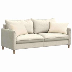 Coussins de canapé 2 pcs Crème 60 x 40 cm 521675521675