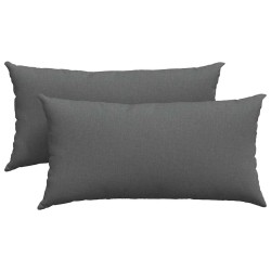 Coussins de canapé 2 pcs Gris foncé 80 x 40 cm tissu 521676521676