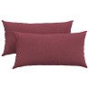 Coussins de canapé 2 pcs Bordeaux 80 x 40 cm tissu 521678521678