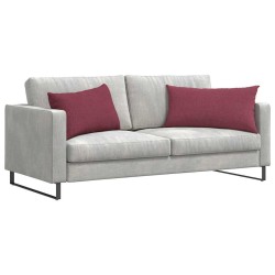 Coussins de canapé 2 pcs Bordeaux 80 x 40 cm tissu 521678521678