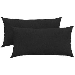 Coussins de canapé 2 pcs Noir 80 x 40 cm tissu 521679521679