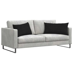 Coussins de canapé 2 pcs Noir 80 x 40 cm tissu 521679521679