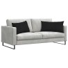 Coussins de canapé 2 pcs Noir 80 x 40 cm tissu 521679521679