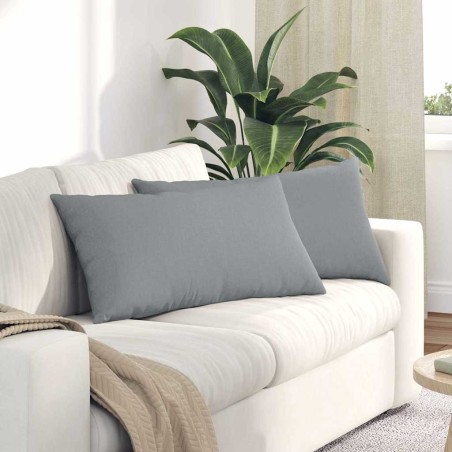 Coussins de canapé 2 pcs Gris clair 80 x 40 cm tissu 521680521680