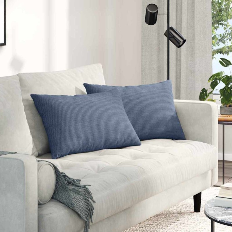 Coussins de canapé 2 pcs Bleu 60 x 40 cm 521681521681