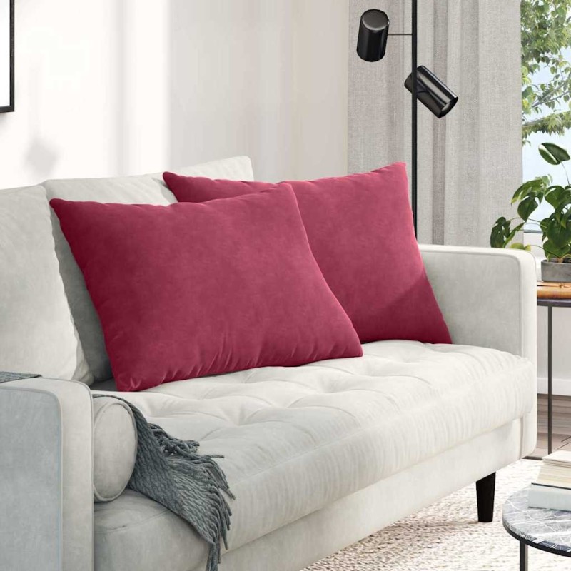 Coussins de canapé 2 pcs Bordeaux 70 x 50 cm 521687521687