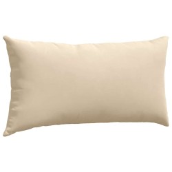 Coussins de canapé 2 pcs Crème 80 x 40 cm tissu 521688521688