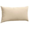 Coussins de canapé 2 pcs Crème 80 x 40 cm tissu 521688521688