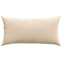 Coussins de canapé 2 pcs Crème 80 x 40 cm tissu 521688521688