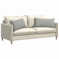 Coussins de canapé 2 pcs Gris clair 80 x 40 cm tissu 521690521690