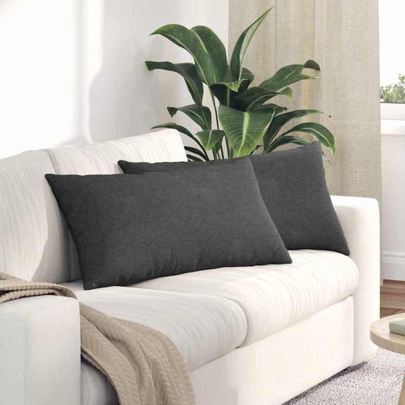 Coussins de canapé 2 pcs Gris foncé 80 x 40 cm 521691521691