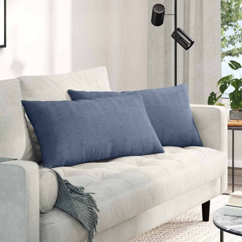 Coussins de canapé 2 pcs Bleu 80 x 40 cm 521693521693