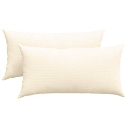 Coussins de canapé 2 pcs Crème 80 x 40 cm 521694521694