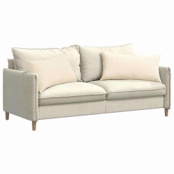 Coussins de canapé 2 pcs Crème 80 x 40 cm 521694521694