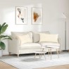 Coussins de canapé 2 pcs Crème 80 x 40 cm 521694521694