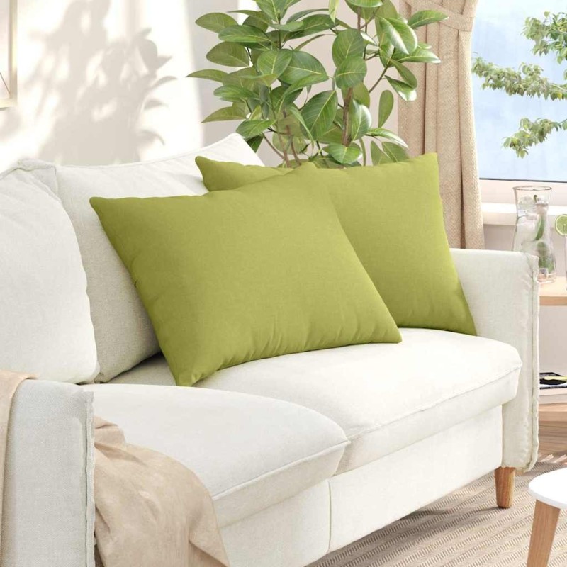 Coussins de canapé 2 pcs Vert clair 70 x 50 cm tissu 521696521696