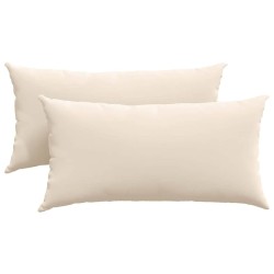 Coussins de canapé 2 pcs Beige 80 x 40 cm tissu 521697521697