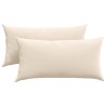 Coussins de canapé 2 pcs Beige 80 x 40 cm tissu 521697521697