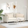 Coussins de canapé 2 pcs Beige 80 x 40 cm tissu 521697521697