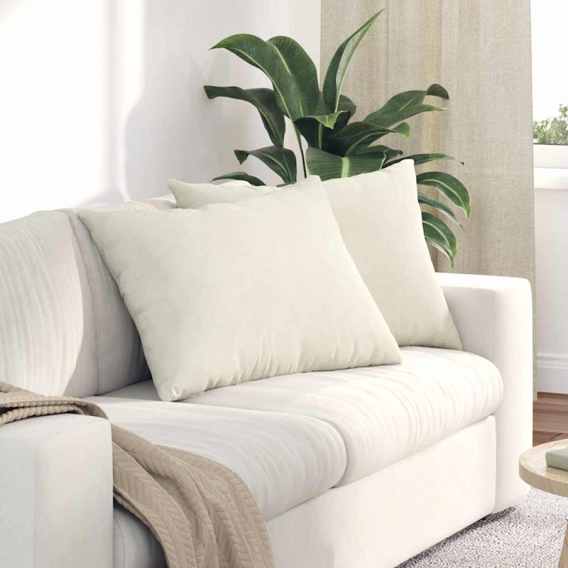 Coussins de canapé 2 pcs Crème 70 x 50 cm 521699521699
