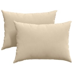 Coussins de canapé 2 pcs Crème 70 x 50 cm tissu 521701521701