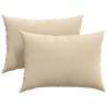 Coussins de canapé 2 pcs Crème 70 x 50 cm tissu 521701521701