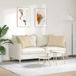 Coussins de canapé 2 pcs Crème 70 x 50 cm tissu 521701521701