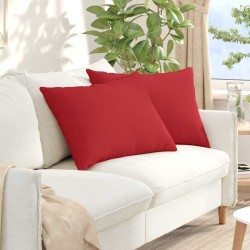 Coussins de canapé 2 pcs Rouge 70 x 50 cm tissu 521702521702