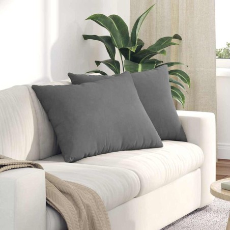Coussins de canapé 2 pcs Gris foncé 70 x 50 cm tissu 521703521703