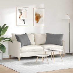Coussins de canapé 2 pcs Gris foncé 70 x 50 cm tissu 521703521703