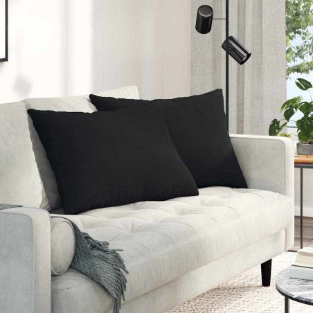 Coussins de canapé 2 pcs Noir 70 x 50 cm tissu 521705521705