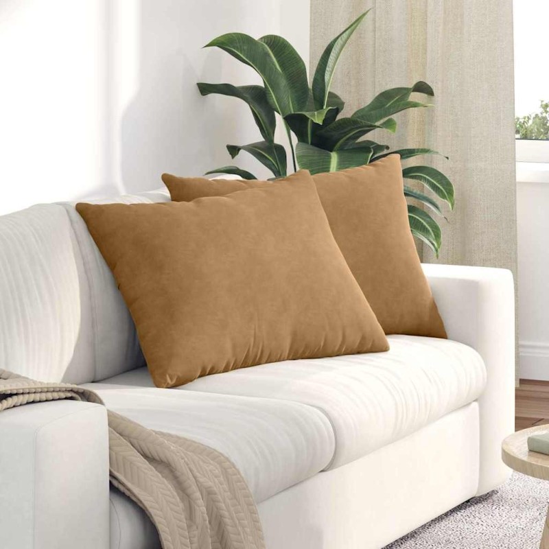 Coussins de canapé 2 pcs Marron 70 x 50 cm 521708521708