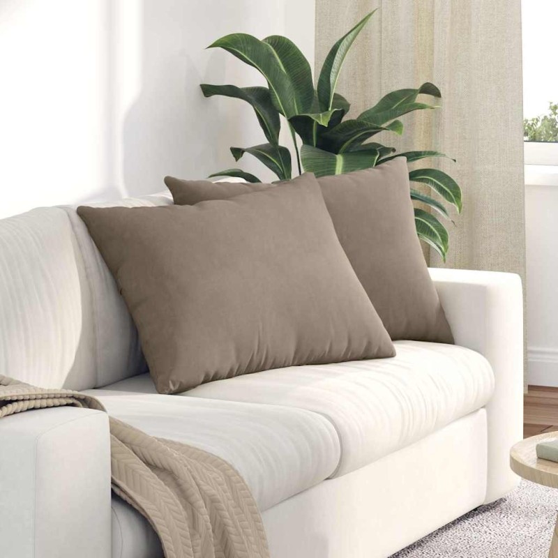 Coussins de canapé 2 pcs Taupe 70 x 50 cm tissu 521709521709