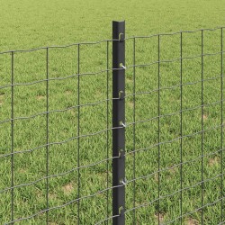 Poteau de clôture. 5 pcs Gris 60 cm Acier 521714521714