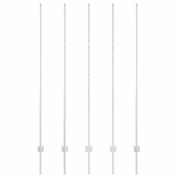 Poteau de clôture. 5 pcs Argenté 160 cm Acier 521715521715