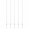 Poteau de clôture. 5 pcs Argenté 150 cm Acier 521716521716