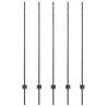 Poteau de clôture. 5 pcs Gris 140 cm Acier 521717521717