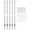 Poteau de clôture. 5 pcs Gris 140 cm Acier 521717521717