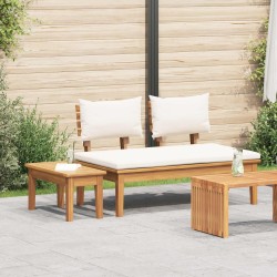 Ensemble banc et table de jardin 2 pcs Crème et marron 521723521723