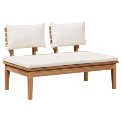 Ensemble banc et table de jardin 2 pcs Crème et marron 521723521723
