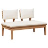 Ensemble banc et table de jardin 2 pcs Crème et marron 521723521723