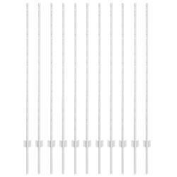 Poteau de clôture. 11 pcs Argenté 140 cm Acier 521724521724